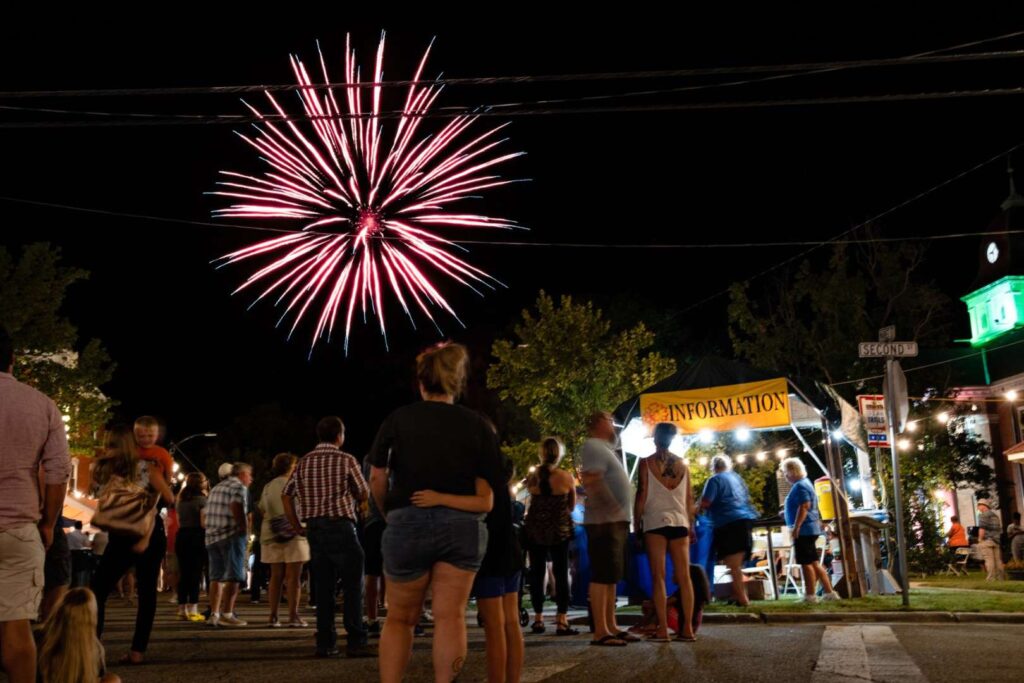 Crowd watching Fireworks