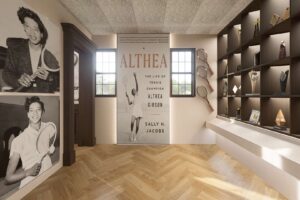 Rendering of contemporary museum exhibit